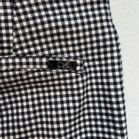 Calvin Klein Womens Casual Skinny Pants Pleated Front Size 4 Black White Gingham - Picture 12 of 12